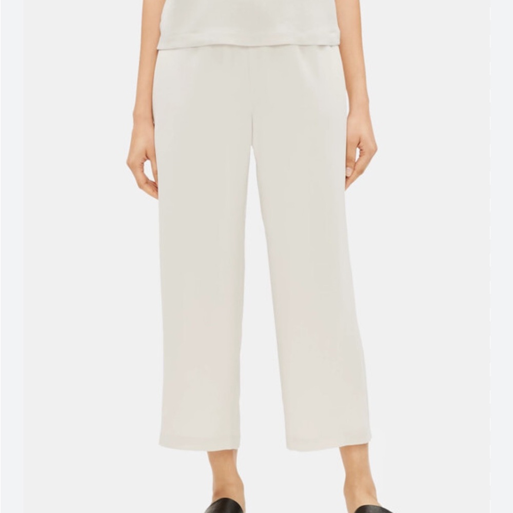 Eileen Fisher Silk Cream Pants